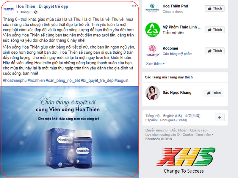 quảng cáo mỹ phẩm trên facebook