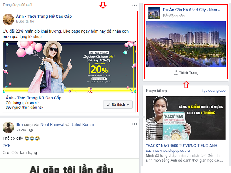 quảng cáo mỹ phẩm trên facebook