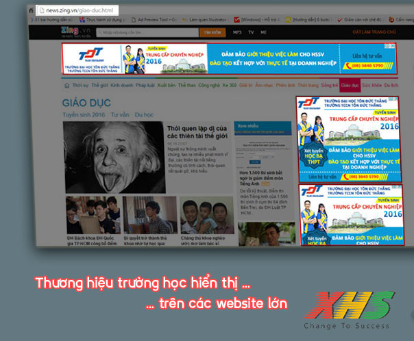 trường học quảng cáo banner google - quảng cáo tuyển sinh